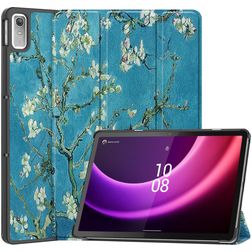 Mobigear Tri-Fold Coque Lenovo Tab P11 Gen 2 Etui - Fleurs d'amande