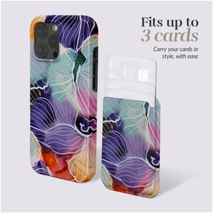 MIO - Porte Cartes en - 3 Cartes - Compatible MagSafe - Flowers
