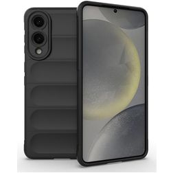 Mobigear Bumpy Coque Samsung Galaxy S25 Edge Coque arrière en TPU Souple - Noir