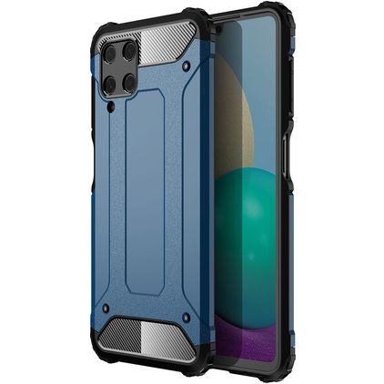 Mobigear Outdoor Samsung Galaxy A22 4G Plastique rigide Coque arrière Antichoc - Bleu