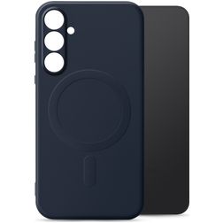 My Style Protective Flex Coque Samsung Galaxy S24 FE MagSafe Coque arrière en TPU Souple - Bleu Marin