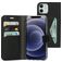 Mobiparts Classic Wallet Housse iPhone 12 Etui Porte-Monnaie - Noir