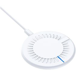 Mobigear Round Chargeur sans fil Qi 15W 2A - Blanc
