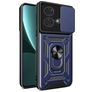 Mobigear Armor Ring Cam Slide Coque Motorola Edge 40 Neo Coque arrière Rigide Anti-Chocs avec Anneau-Support et Protecteur Lentilles - Bleu