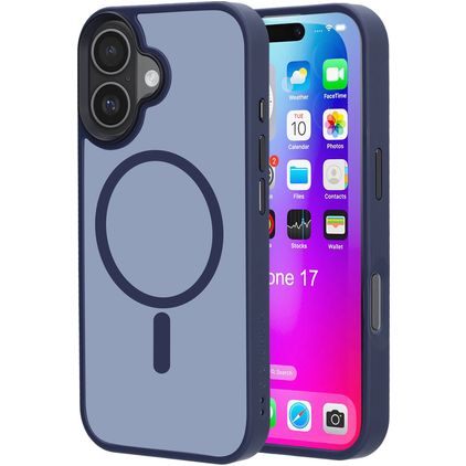 Mobiparts Hardcover Coque iPhone 17 MagSafe Coque arrière Rigide - Satin Blue