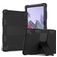 Mobigear ShieldStand Coque Samsung Galaxy Tab A8 10.5 (2021) Coque arrière en Plastique rigide,Silicone + Support Amovible - Noir