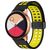 Mobigear Sport Plus Mag Bracelet Silicone Smartwatch Fermeture magnétique - Connexion universelle de 20 mm - Noir / Jaune