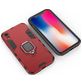 Mobigear Armor Ring Coque iPhone XR Coque arrière Rigide Anti-Chocs avec Anneau-Support - Rouge