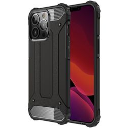 Mobigear Outdoor Coque iPhone 13 Pro Max Coque arrière Rigide Anti-Chocs - Noir