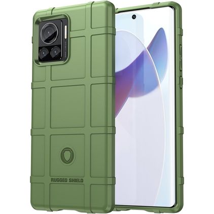 Mobigear Rugged Shield Coque Motorola Edge 30 Ultra Coque arrière en TPU Souple Anti-Chocs - Vert