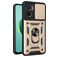 Mobigear Armor Ring Cam Slide Xiaomi Redmi 10 5G Plastique rigide Coque arrière Antichoc avec bague de maintien et cache caméra coulissant - Or