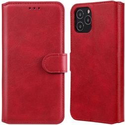 Mobigear Wallet Housse iPhone 12 Etui Porte-Monnaie - Rouge