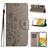 Mobigear Flowers Housse Samsung Galaxy A55 Etui Porte-Monnaie - Gris