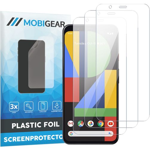 Mobigear Google Pixel 4 Protection d'écran Film - Compatible coque (Lot de 3)