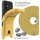 Mobigear Lanyard Card iPhone 16 Plus Coque avec cordon en Silicone et Porte-Cartes - Jaune
