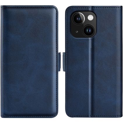 Mobigear Slim Magnet Housse iPhone 15 Etui Porte-Monnaie - Dark Blue