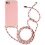 Mobigear Lanyard iPhone SE (2022) Coque avec cordon en TPU Souple - Rose