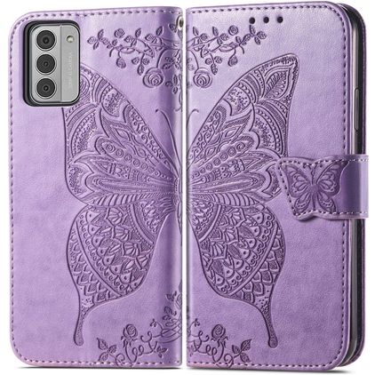Mobigear Butterfly Housse Nokia G42 Etui Porte-Monnaie - Violet