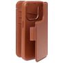 Decoded Detachable Wallet Housse iPhone 15 Pro Max MagSafe Etui avec Coque Détachable en Cuir Véritable Porte-Monnaie - Marron