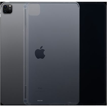 Mobigear Basics Pencil Coque iPad Pro 12.9 Pouces (2020) Mince Coque arrière en en TPU Souple - Transparent