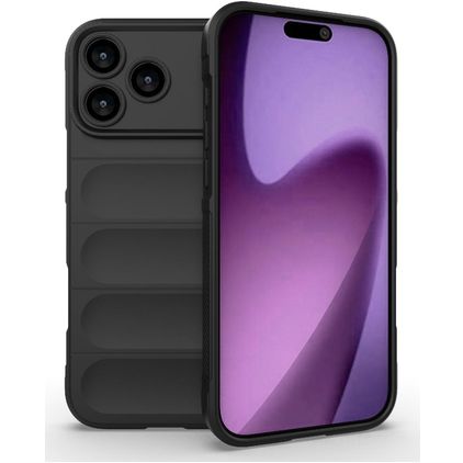 Mobigear Bumpy Coque iPhone 18 Pro Max Coque arrière en TPU Souple - Noir