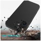 Mobigear Rubber Touch Coque iPhone 16 Coque arrière en Silicone - Noir