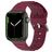 Mobigear Bumpy Bracelet Silicone Apple Watch Fermeture boucle ardillon - 42/41/40/38 mm - Bordeaux