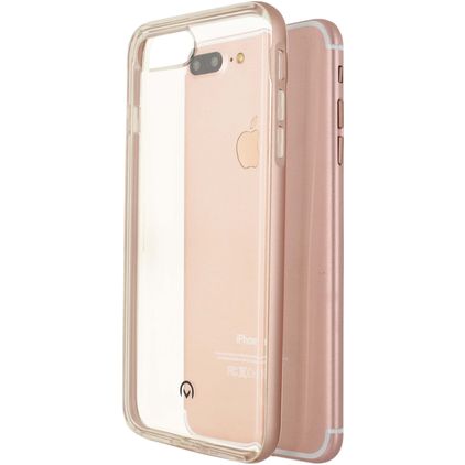 Mobilize Gelly Plus Coque iPhone 7 Plus Coque arrière en TPU Souple - Transparent / Rose doré