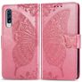 Mobigear Butterfly Housse Samsung Galaxy A50 Etui Porte-Monnaie - Rose