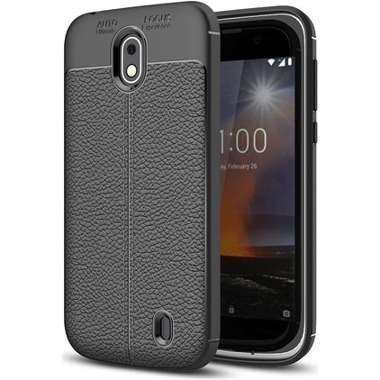 Mobigear Luxury Coque Nokia 1 Coque arrière en TPU Souple - Noir