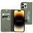 Mobiparts Classic Wallet Housse iPhone 14 Pro Max Etui Porte-Monnaie - Stone Green