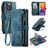 Caseme C30 Housse iPhone 14 Pro Max Etui Porte-Monnaie - Bleu