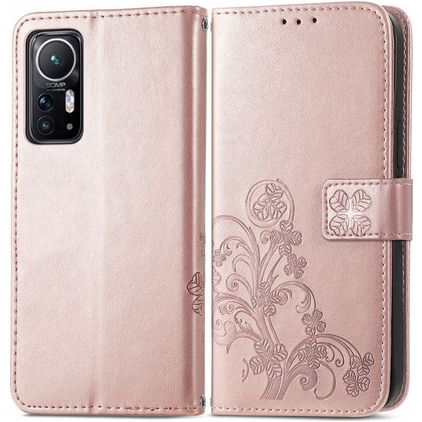 Mobigear Clover Housse Xiaomi 12 Etui Porte-Monnaie - Rose doré