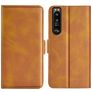 Mobigear Slim Magnet Housse Sony Xperia 1 IV Etui Porte-Monnaie - Cognac