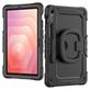 Mobilize Rotating Defender Coque Samsung Galaxy Tab S11 en Plastique rigide,Silicone + Bandoulière - Noir