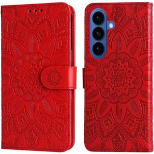 Mobigear Sunflower Housse Samsung Galaxy S26 Etui Porte-Monnaie - Rouge