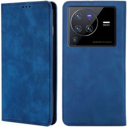 Mobigear Retro Slim Housse Vivo X80 Pro Etui Porte-Monnaie - Bleu