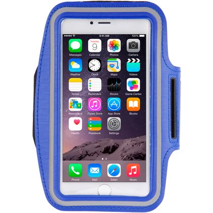 Mobigear Brassard Téléphone iPhone 8 Plus Brassard Coque de Sport en Neoprène - Dark Blue