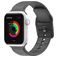 Mobigear Dashed Bracelet Silicone Apple Watch Fermeture boucle ardillon - 42/41/40/38 mm - Gris