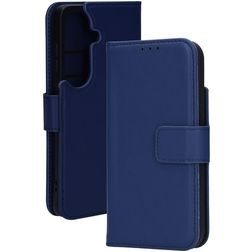 Mobiparts Wallet Housse Samsung Galaxy S26 Etui en Cuir Véritable Porte-Monnaie - Bleu