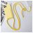 Mobigear Lanyard Card iPhone 15 Pro Coque avec cordon en Silicone et Porte-Cartes - Jaune