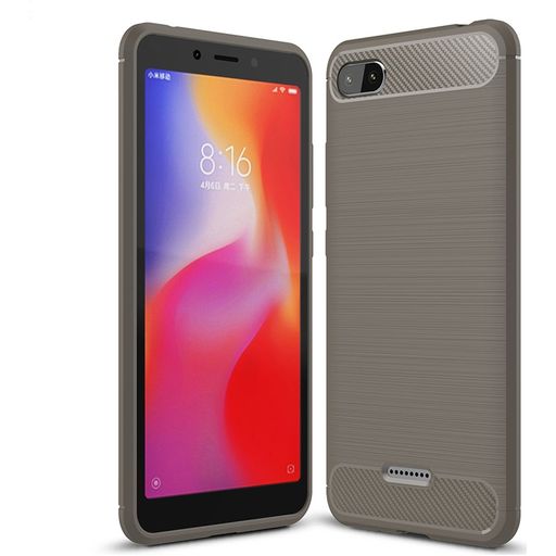 Mobigear Brushed Slim Coque Xiaomi Redmi 6A Coque arrière en TPU Souple - Gris