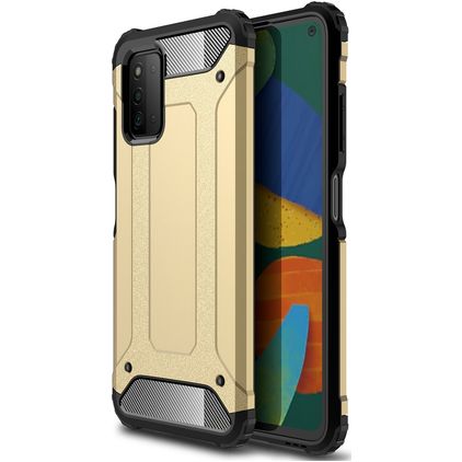 Mobigear Outdoor Coque Samsung Galaxy A03s Coque arrière Rigide Anti-Chocs - Or