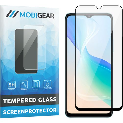 Mobigear Premium Vivo Y76 Verre trempé Protection d'écran - Compatible coque - Noir