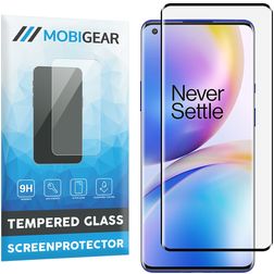 Mobigear Curved OnePlus 8 Pro Verre trempé Protection d'écran - Compatible Coque - Noir