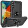 Mobigear Armor Ring Coque Samsung Galaxy A24 Coque arrière Rigide Anti-Chocs avec Anneau-Support - Noir
