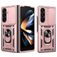 Mobigear Armor Ring Cam Slide Coque Samsung Galaxy Z Fold 8 Ultra Coque arrière Rigide Anti-Chocs avec Anneau-Support et Protecteur Lentilles - Rose doré