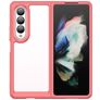 Mobigear Crystal Coque Samsung Galaxy Z Fold 4 Coque arrière Rigide - Transparent / Rouge
