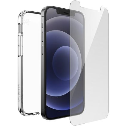 Speck Perfectly Clear ShieldView Coque Transparente iPhone 12 Mini Coque arrière Rigide Anti-Chocs - Transparent
