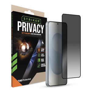 Striker Xtreme Impact Privacy Samsung Galaxy S25 Plus Verre trempé Protection d'écran Confidentialité - Compatible Coque - Noir